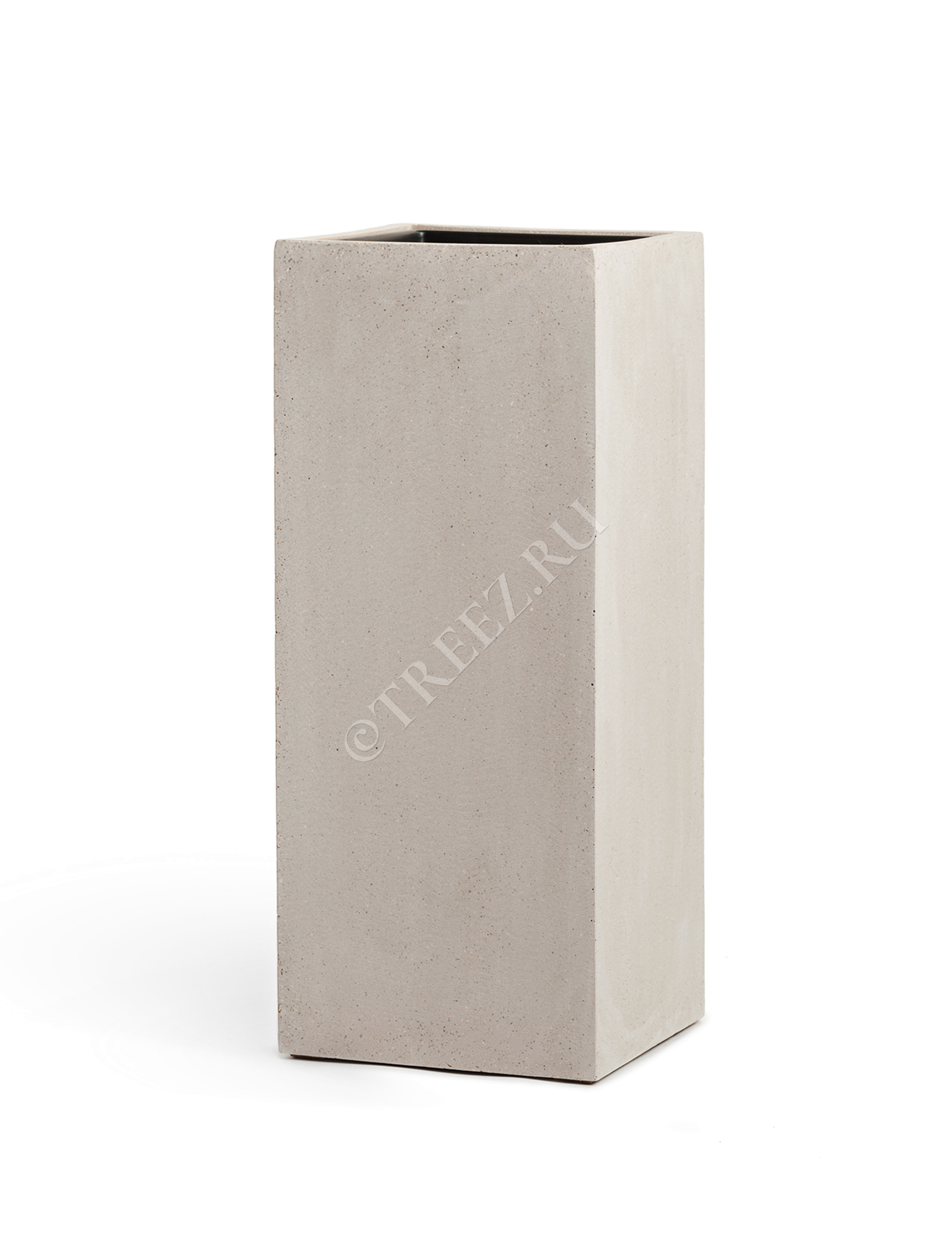 41.3317-02-010-BE-60 Кашпо  Effectory - серия Beton - Высокий куб - Белый песок Цветочная коллекция  - Вид №3