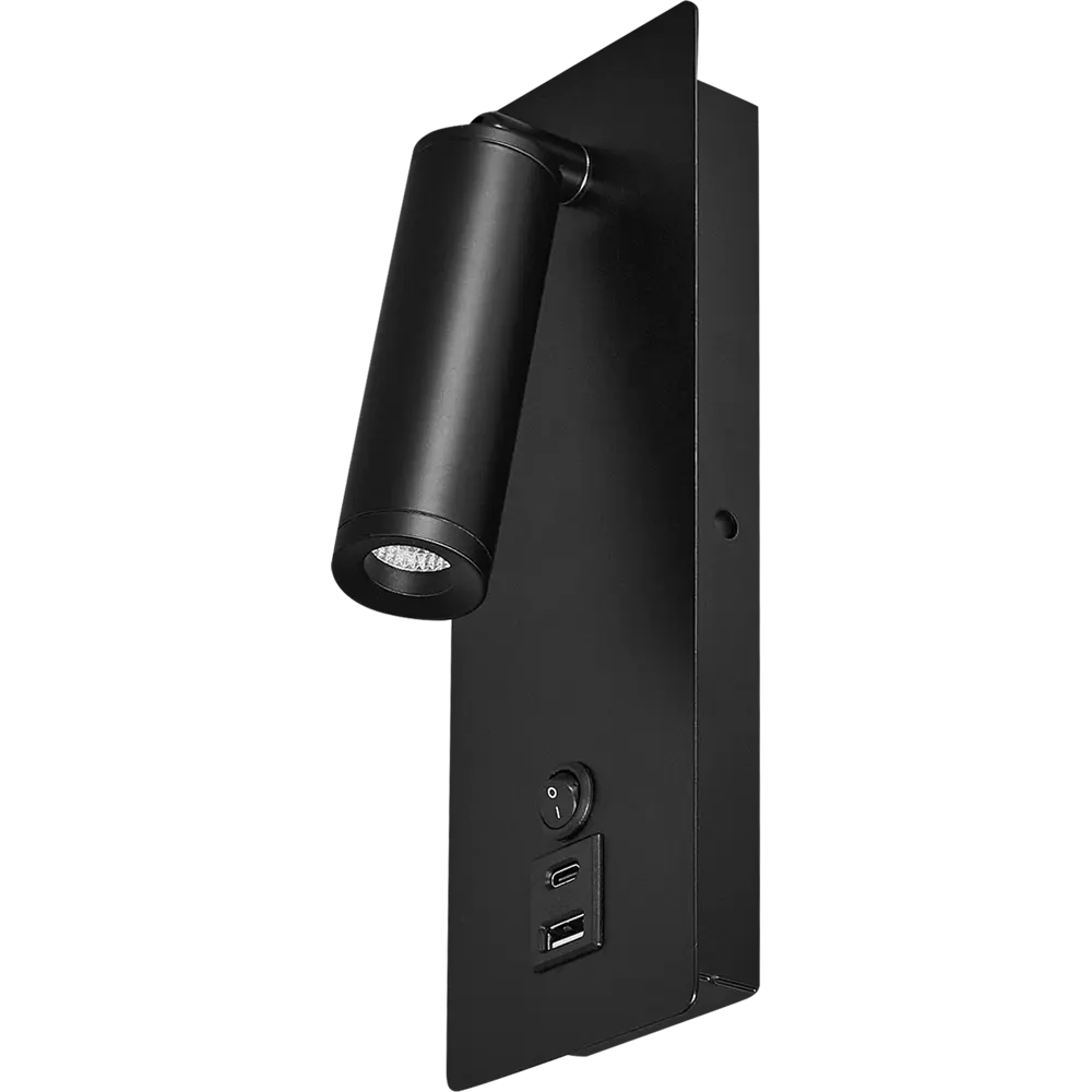 Настенный светильник светодиодный Freya FR5341WL-L3B 3 Вт USB цвет черный 89345563 STLM-2076697  - Вид №1