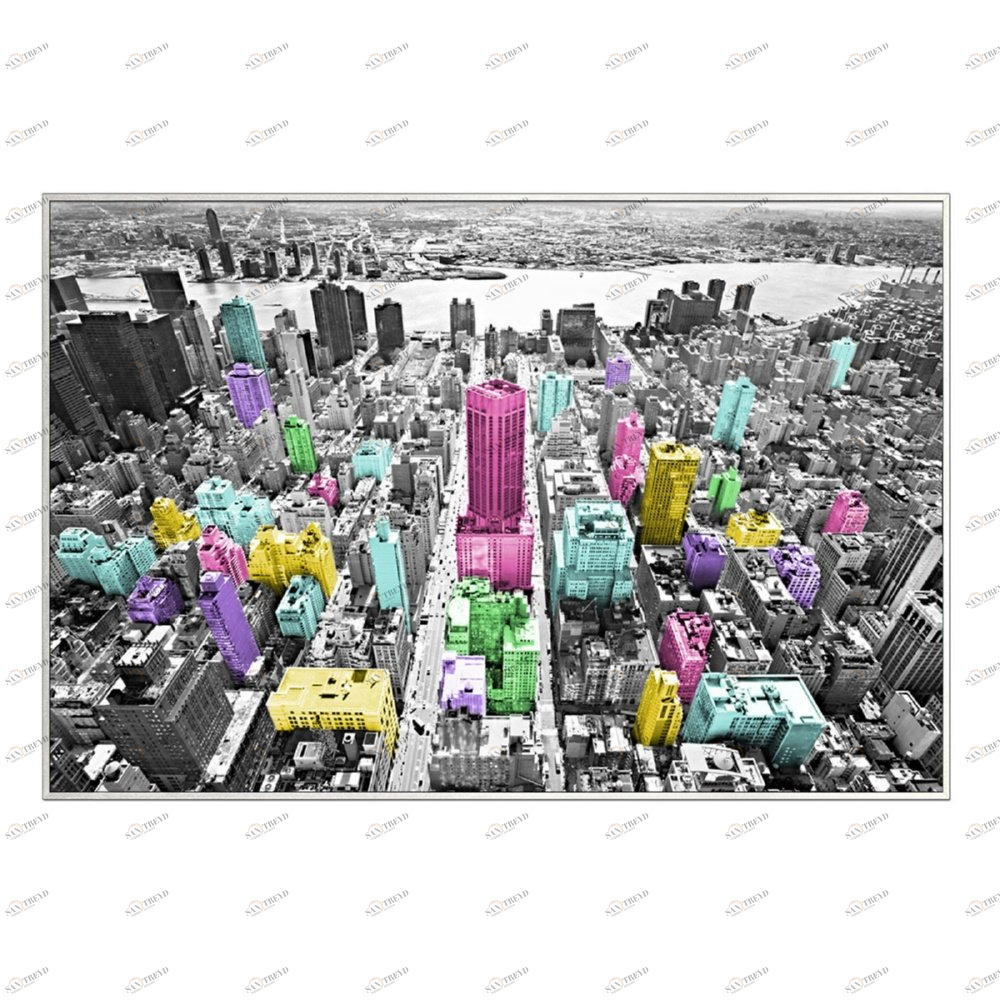 Постер прямоугольный на художественной бумаге 80х60 см New York-2 EVENHOME ДИЗАЙНЕРСКИЕ 00-3878771 Разноцветный 