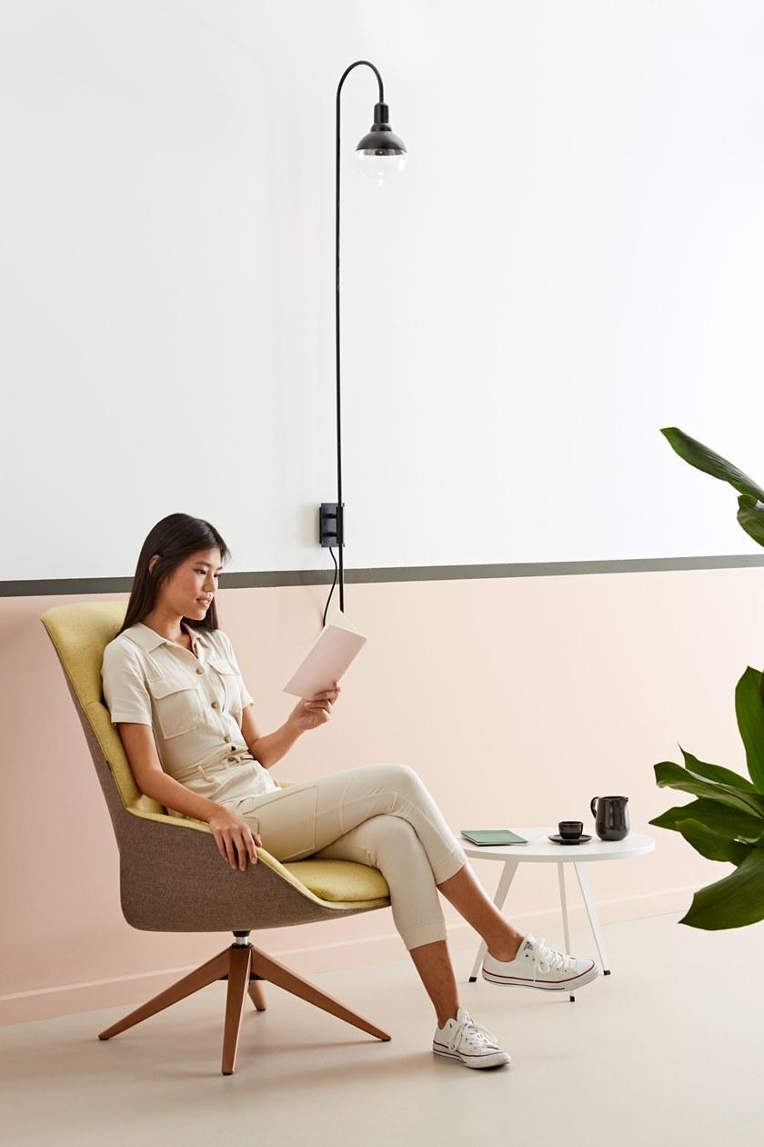 ACTIU Кресло на козелке из ткани с подлокотниками Noom sun-id-1416237 - Вид №2