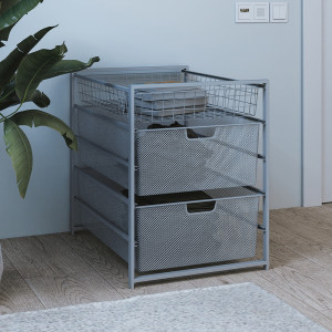 Стеллаж 5-уровневый с корзинами , 435x550x545 мм, серый LJPS0585 Public Steel Россия