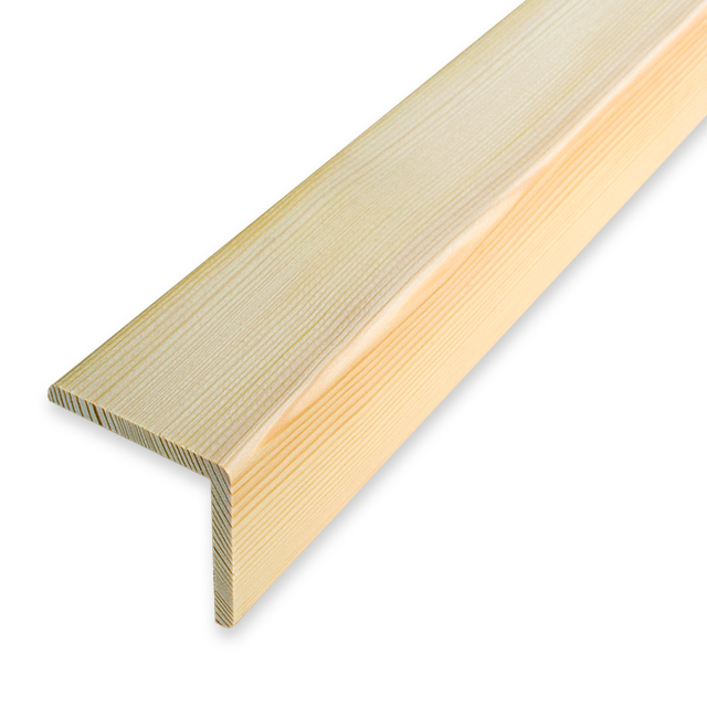 84688467 Уголок плоский деревянный сращенный равнобокий 50х50х1000 мм Сосна Экстра STLM-0053720 Santreyd 