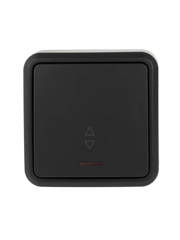 Проходной выключатель Lexman First с подсветкой в чёрном матовом исполнении 88780880