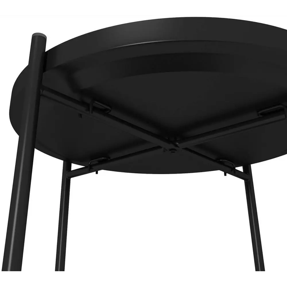 Столик кофейный Sheffilton Валли с двумя подносами круглый 38x38x52 см черный STLM-2088413 - Вид №4