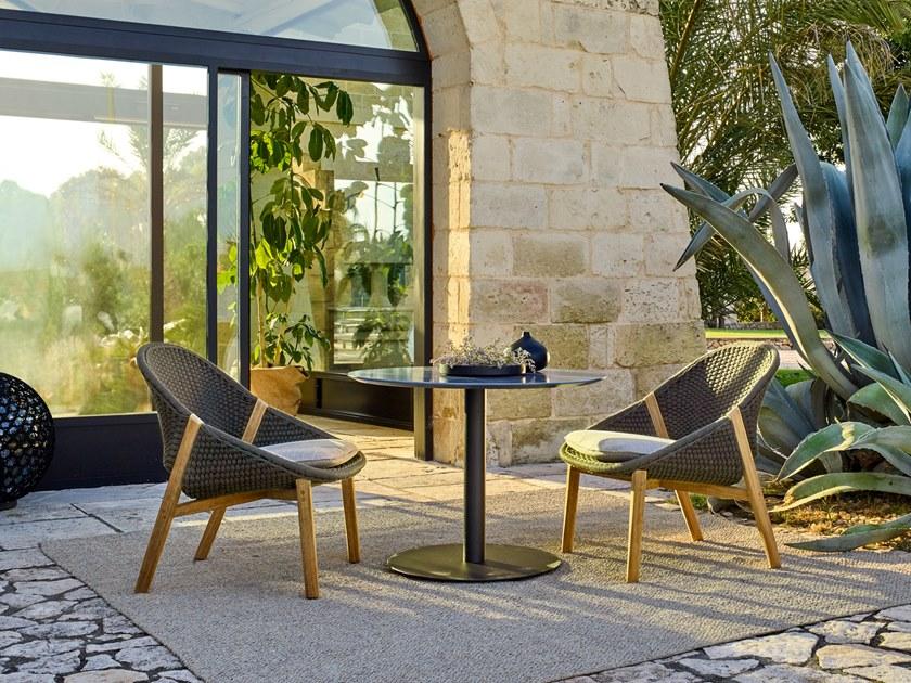 TRIBÙ Круглый садовый стол из вулканического камня T-table D2160/2161/2162/2163 - Вид №1