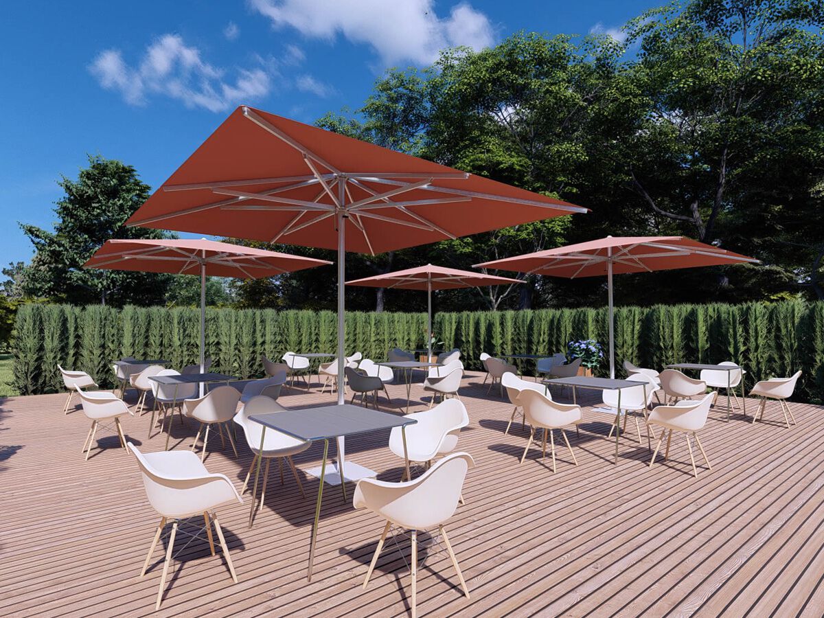 Зонтик с центральным полюсом Ombrellificio Poggesi UP ARCH-00144922 - Вид №1