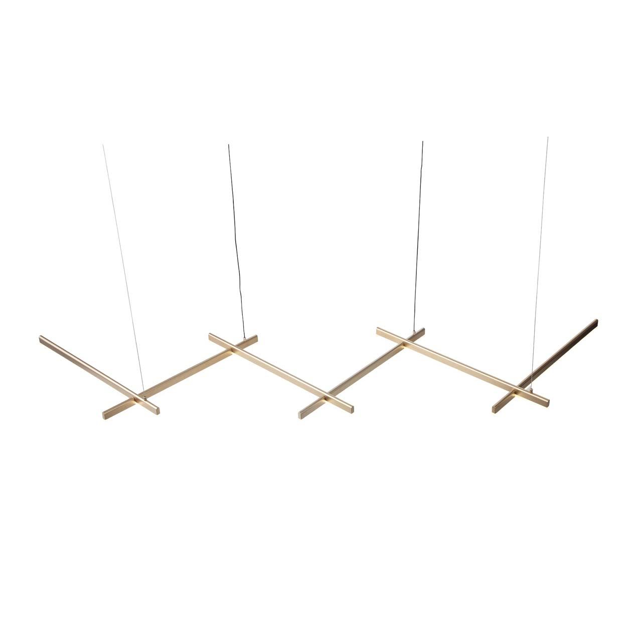 Подвесной светильник металлический золотистый ST Luce Basoni SL394.203.06 ST LUCE ДИЗАЙНЕРСКИЕ, BASONI 00-3890094 Золото  - Вид №1