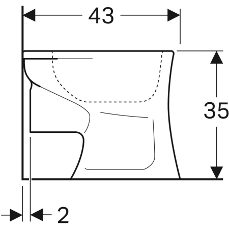 211500000 Детский напольный унитаз горизонтальный смыв Geberit Bambini Geberit  - Вид №4