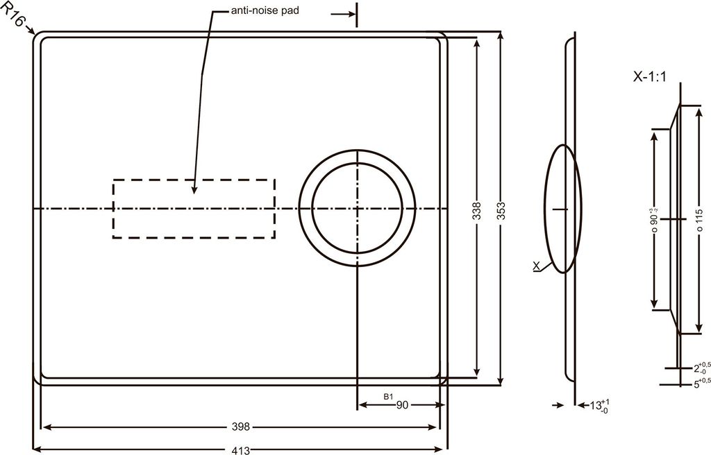 Дно для мойки из акрилового камня Alveus 1114765  - Вид №2