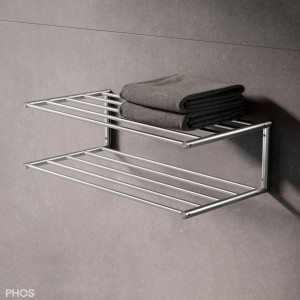 SR1000-2W-B Полотенцесушитель настенный, 1 поле, 2 уровня, ширина 100 см PHOS