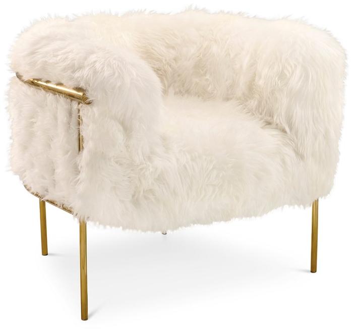 Scarlet Splendour Кресло обитое мехом Snow white sun-id-1469014 - Вид №1