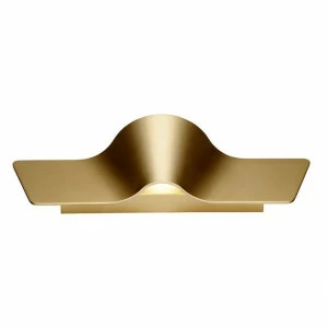Настенный светодиодный светильник золото SLV Wave Wall 45 147843 SLV WAVE BRASS 00-3890777 Золото