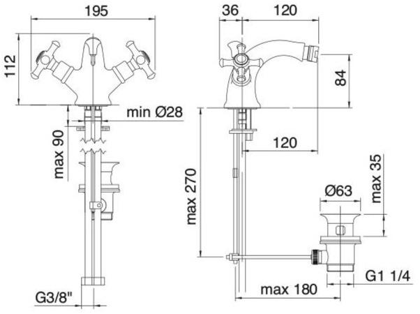 Rubinetterie Treemme Old italy  4424  - Вид №2