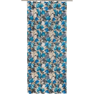 Штора на ленте «Синий цветок», 140х260 см, цветы, цвет мультиколор