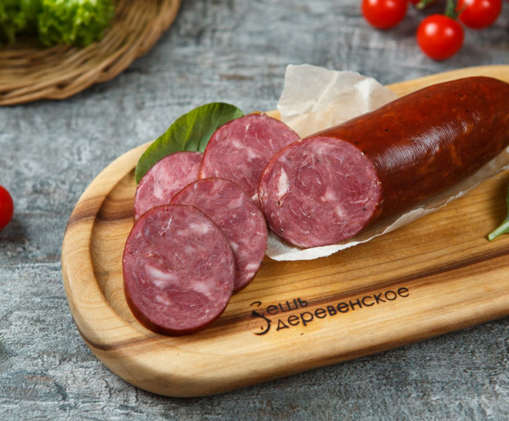 7316 Колбаса Деревенская говяжья п/к кольцо Вкусляндия  - Вид №1