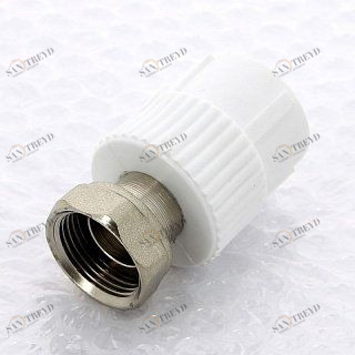 Муфта В с накидной гайкой PRO AQUA полипропиленовая 25х3/4" PA29014