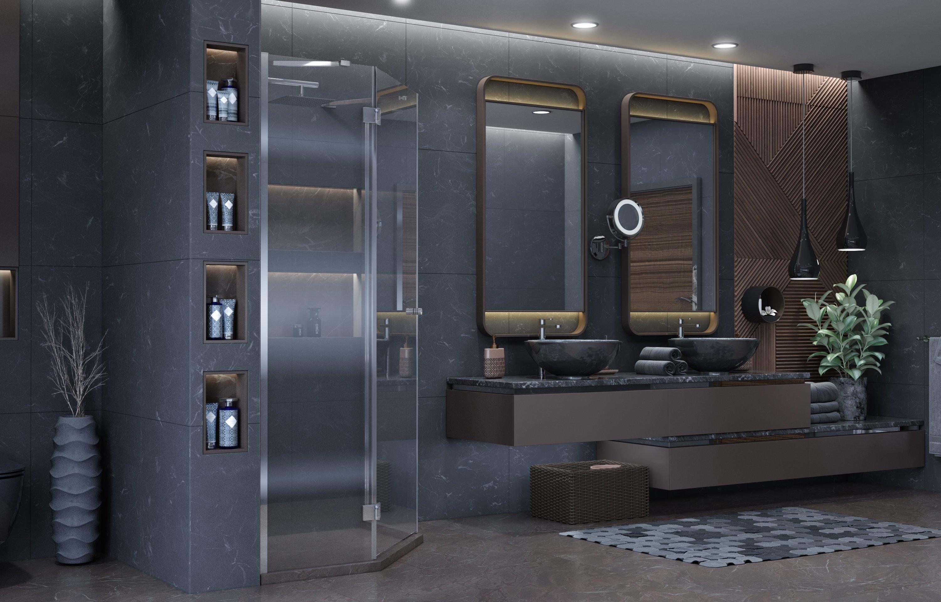 Душевое ограждение Ambassador Diamond 12011112L (1000x1000x2000), 1 место - Вид №3