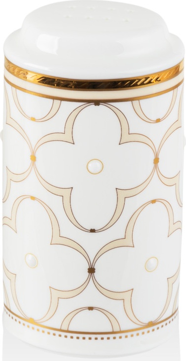 10628665 Noritake Набор соль и перец Noritake "Трефолио,золотой кант" 10см Фарфор костяной 