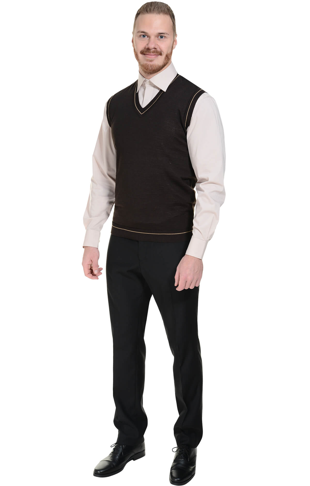 5042983 Жилет трикотажный мужской в ассортименте  Одежда для официантов  размер 44-46 Спецодежда  - Вид №2