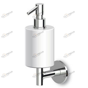 ZAC615 Настенный диспенсер с белой керамической емкостью. Zucchetti Pan 