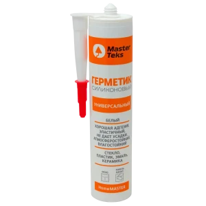 Герметик силиконовый MasterTeks универсальный уксусный белый 260 мл