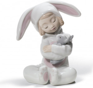 10669056 LLADRO Фигурка Lladro "В костюме кролика" 10х14см Фарфор