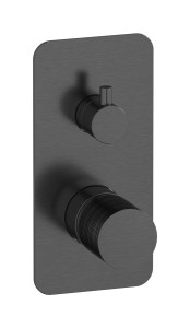 Внешние части встроенного в стену смесителя на 3 потребителя WE ARE IB vn406rs Brushed Black Chrome Vinile