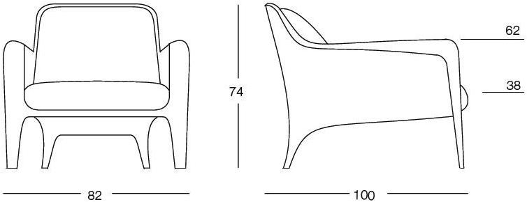 arflex Садовое кресло из полиуретана с подлокотниками sun-id-1456940 - Вид №1
