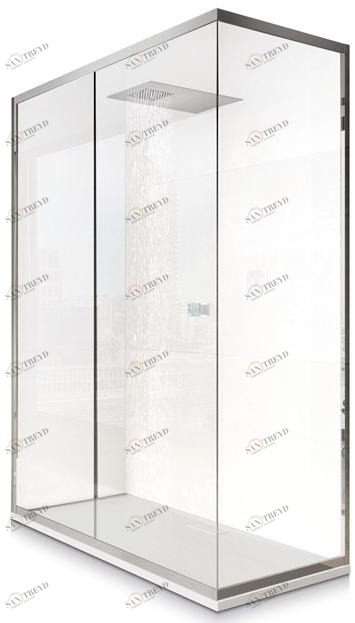 Gruppo Treesse Душевая кабина угловая хрустальная с раздвижной дверцей Sistema doccia sun-id-1402296