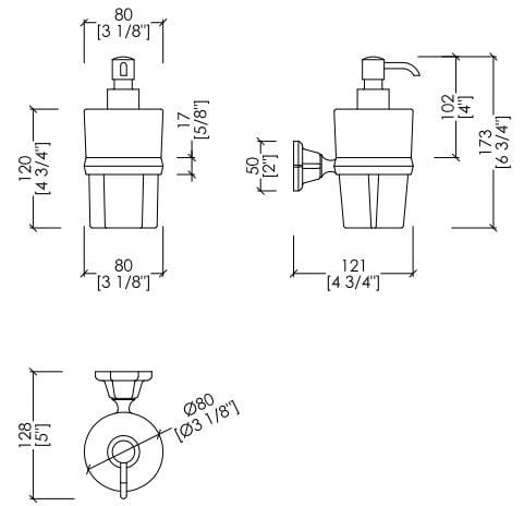 Керамический настенный дозатор мыла Devon&Devon Юбилейный ARCH-00113945 - Вид №2