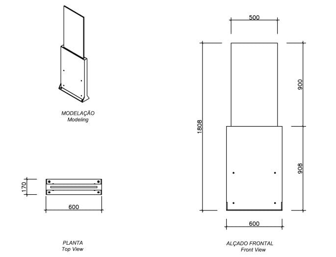 Самонесущий стальной тотем amop основы ARCH-00120629 - Вид №2