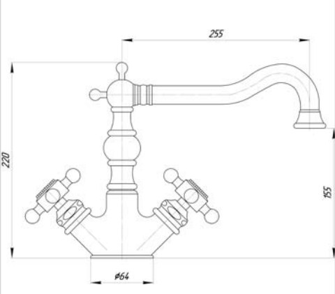 Смеситель MIGLIORE Arcadia ML.CUC-8351.BR для кухни - бронза  - Вид №2