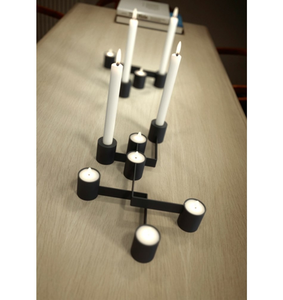 FROST Подсвечник 2005 » черный Нержавеющая сталь Черный N2005-B  - Вид №6