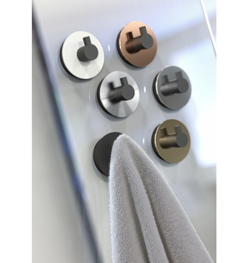 FROST Всасывающий крючок, крючок 6 » 2 шт. почищенный Нержавеющая сталь Матовый / черный N1901-4  - Вид №2