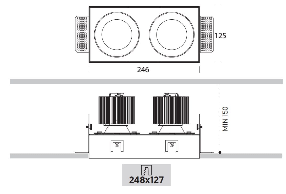 Несколько светодиодных утопленных прожекторов ONOK Lighting Ринго ARCH-00033556 - Вид №2