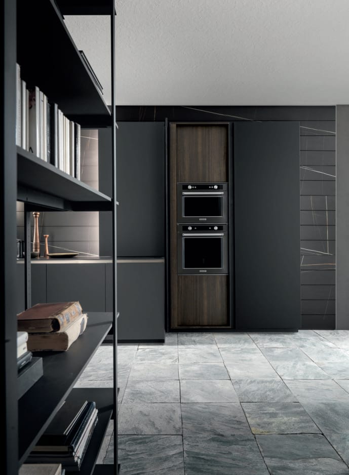 Линейная кухня из керамогранита без ручек MODULNOVA Skill ARCH-00039841 - Вид №6