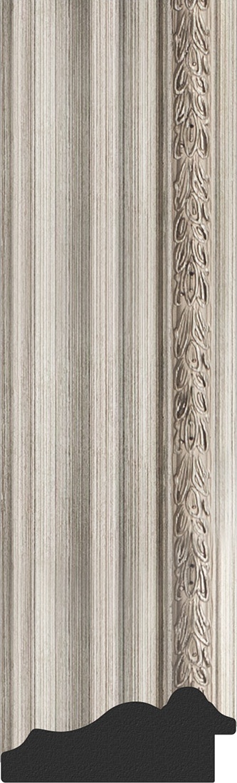 BY 4233 Зеркало с гравировкой в багетной раме - римское серебро 88 mm EVOFORM Exclusive-G - Вид №3