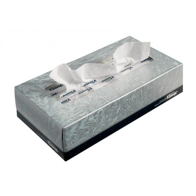 21400 Kimberly Clark Салфетки косметические для лица Kimberly Clark Professional Kleenex 21400 К1 21х21 2-слойные 36 пачек по 100 листов белый  - Вид №1