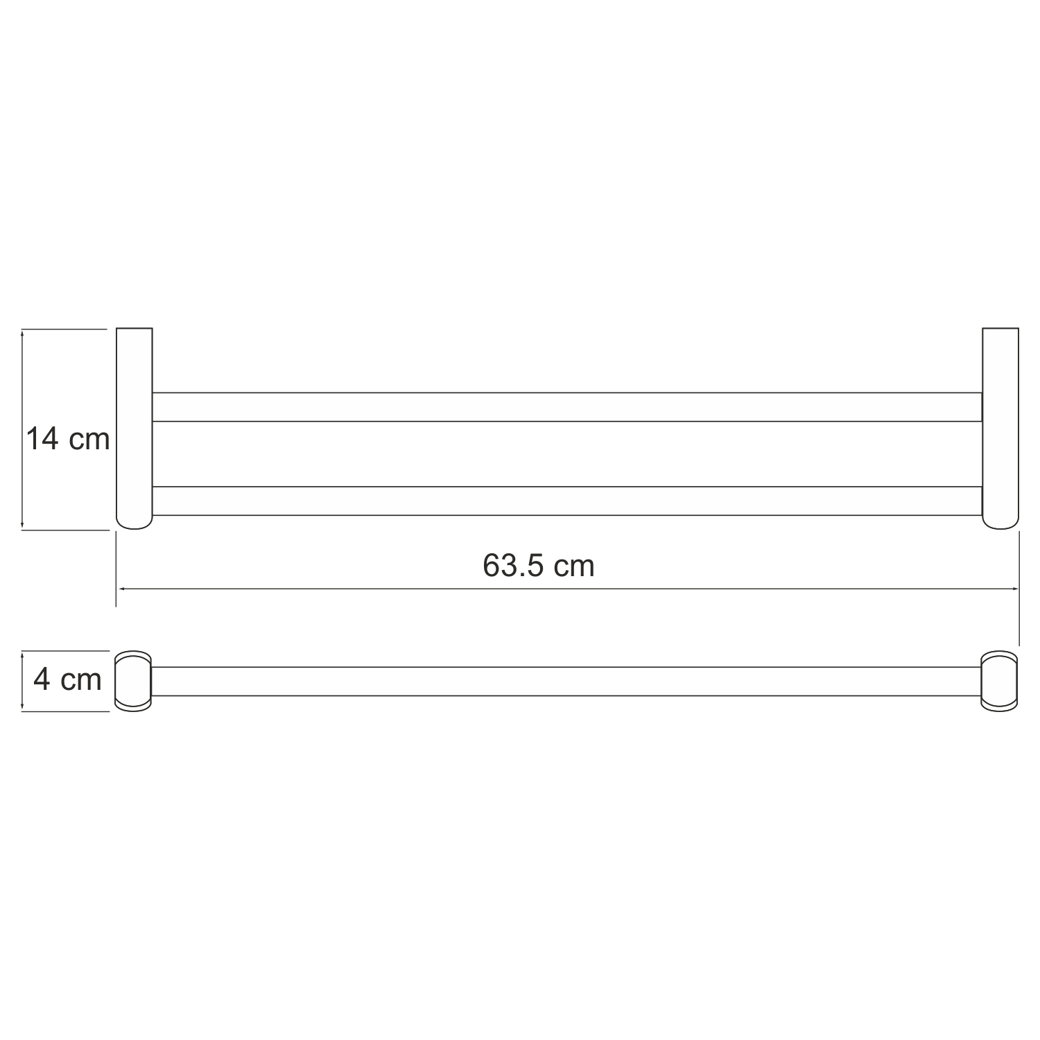 K-6840 Berkel Держатель полотенец двойной WasserKRAFT Berkel K-6800  - Вид №3