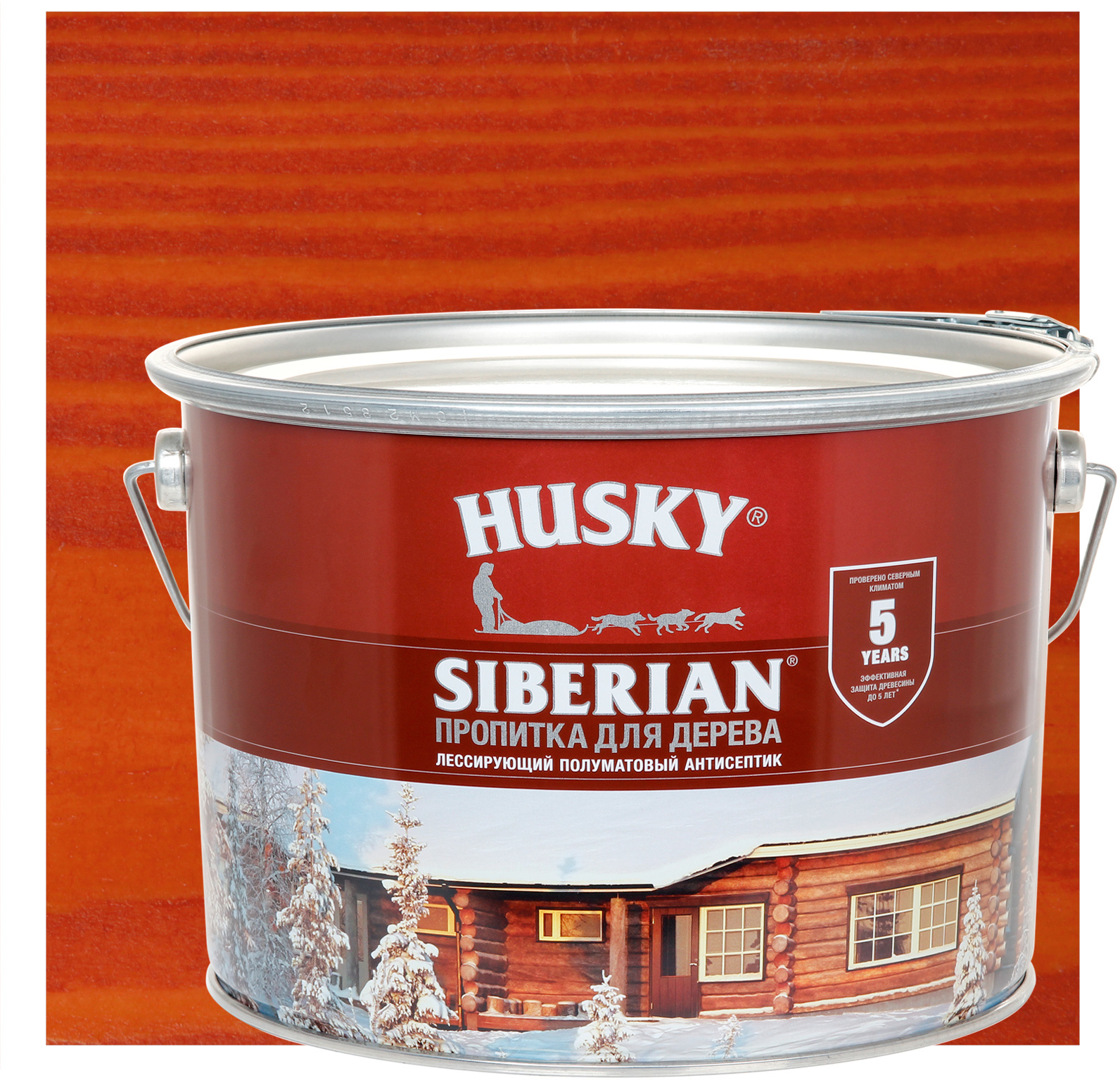 84392135 Пропитка для дерева Siberian полуматовая цвет рябина 9 л STLM-0049128 HUSKY