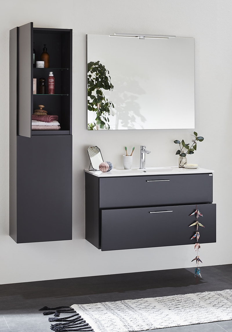 320152 Высокий Кабинет Flex City / Studio Antracit Noro  Антрацитовый Серый  - Вид №2