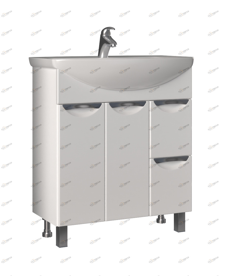 Тумба с раковиной Callao 800 new (Балтика)800⨉470⨉840 мм белый Santreyd sun-id-665189