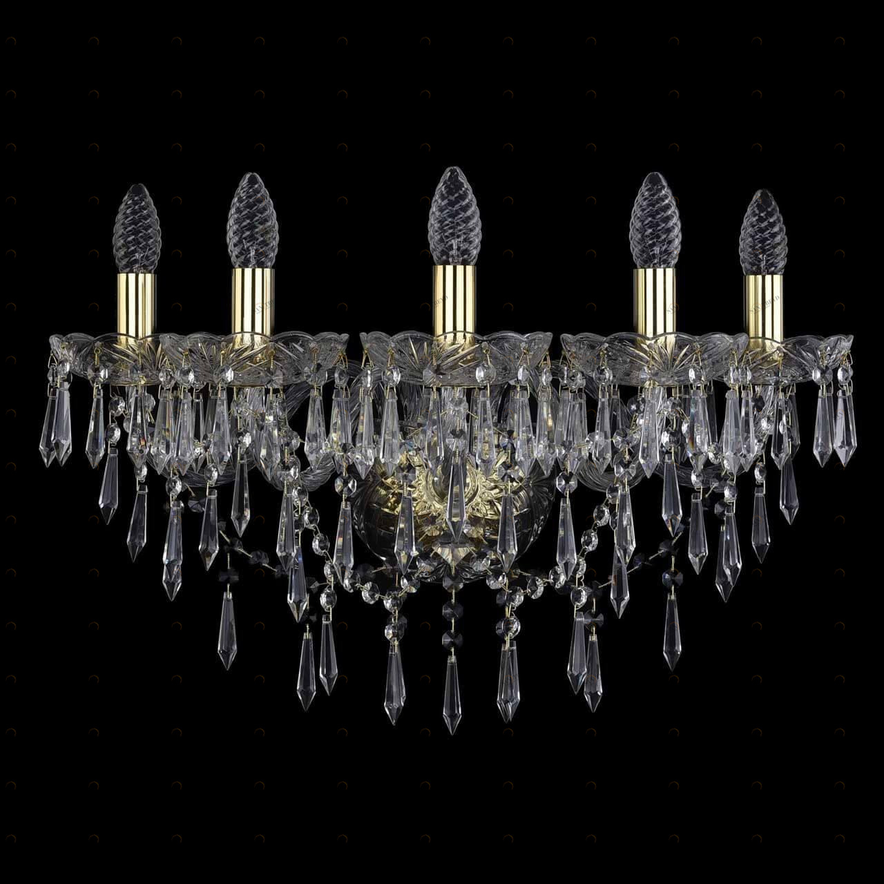 Бра настенное золотистое Bohemia Ivele 1403B/5 BOHEMIA IVELE СВЕЧА 00-3889030 Золото 