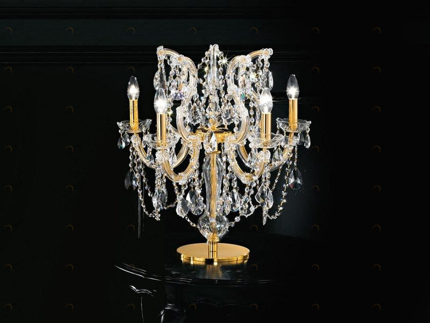 Masiero Настольная лампа из окрашенного металла с кристаллами Maria teresa sun-id-1424581