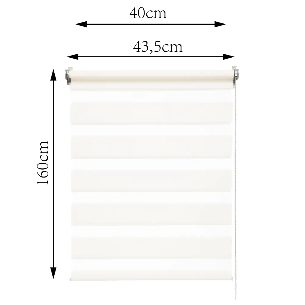 Штора рулонная день-ночь Inspire Moscou 40x160 см белая White 0 82688330 STLM-2097188 - Вид №3