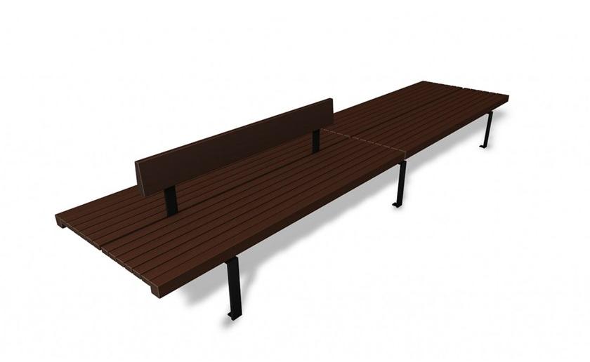 Euroform W Деревянная скамейка со спинкой  382  - Вид №1