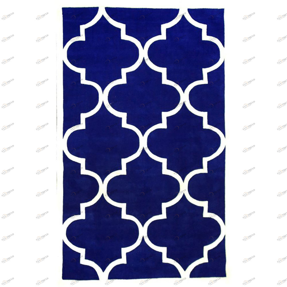 Ковер Trelli синий 300х500 DOLLY CAPRETS ДИЗАЙНЕРСКИЕ, ТРЕЛЬЯЖНЫЙ УЗОР 015148 Белый;синий 