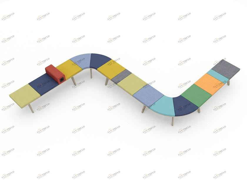 Tuna Ofis Скамья из ткани без спинки sun-id-1467033