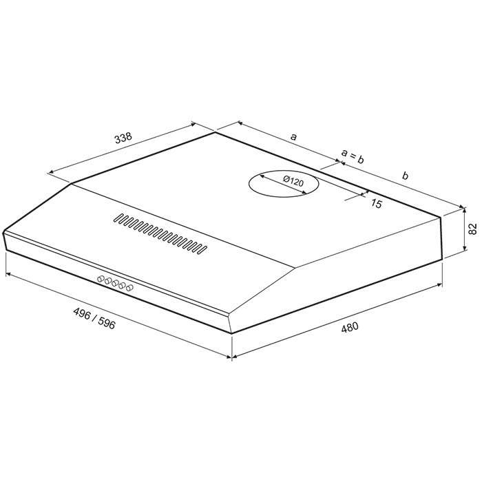 8192751 Вытяжка подвесная KRONA ERMINA 600 white PB белый STDN-0014412 - Вид №7