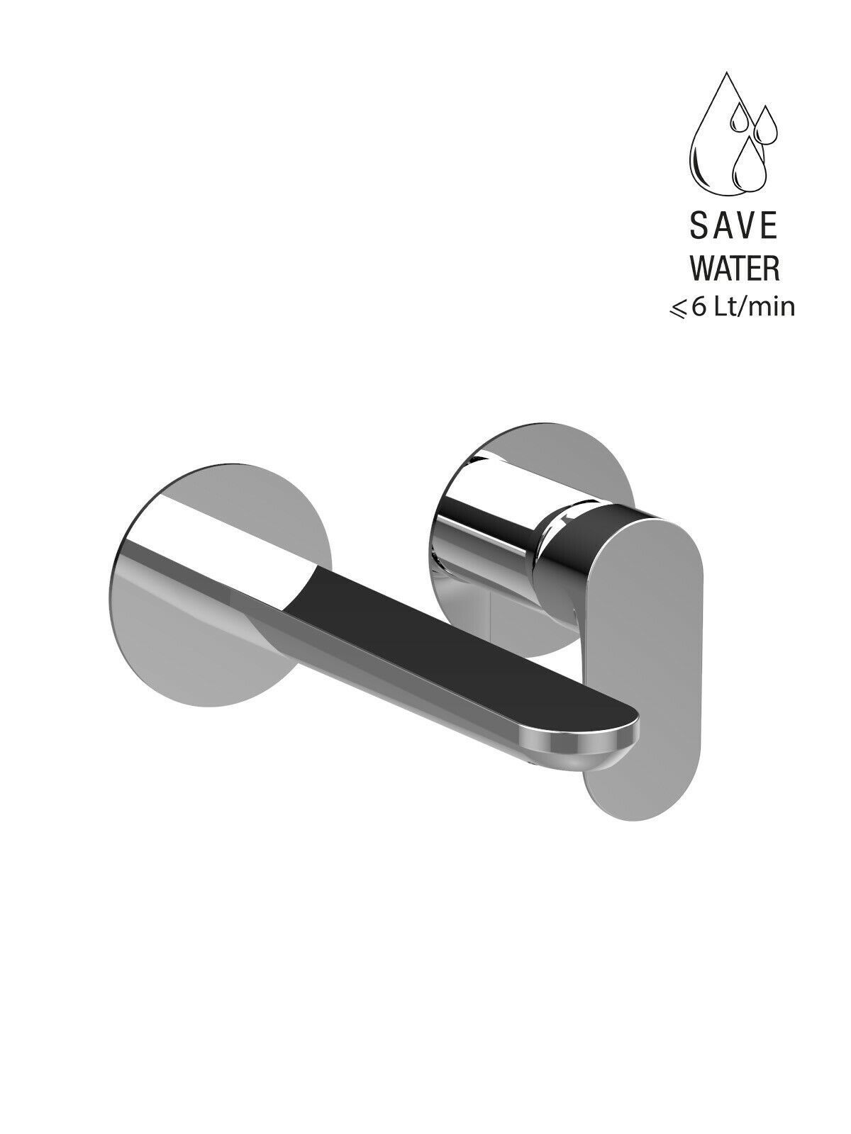 Настенный смеситель для раковины без слива с ограничителем расхода Rubinetterie Frattini Lea ARCH-00000218 - Вид №6